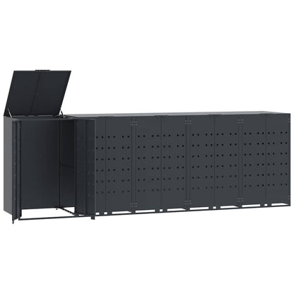 Mülltonnenbox Für 5 Tonnen 345X79X117 Cm Stahl