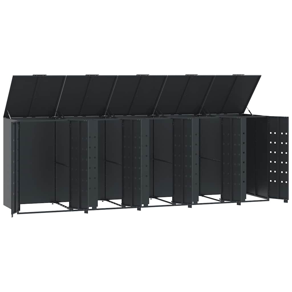 Mülltonnenbox Für 5 Tonnen 345X79X117 Cm Stahl
