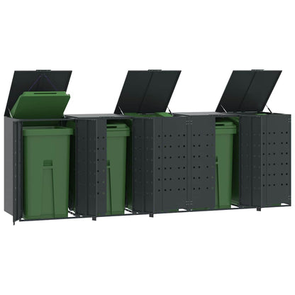 Mülltonnenbox Für 5 Tonnen 345X79X117 Cm Stahl