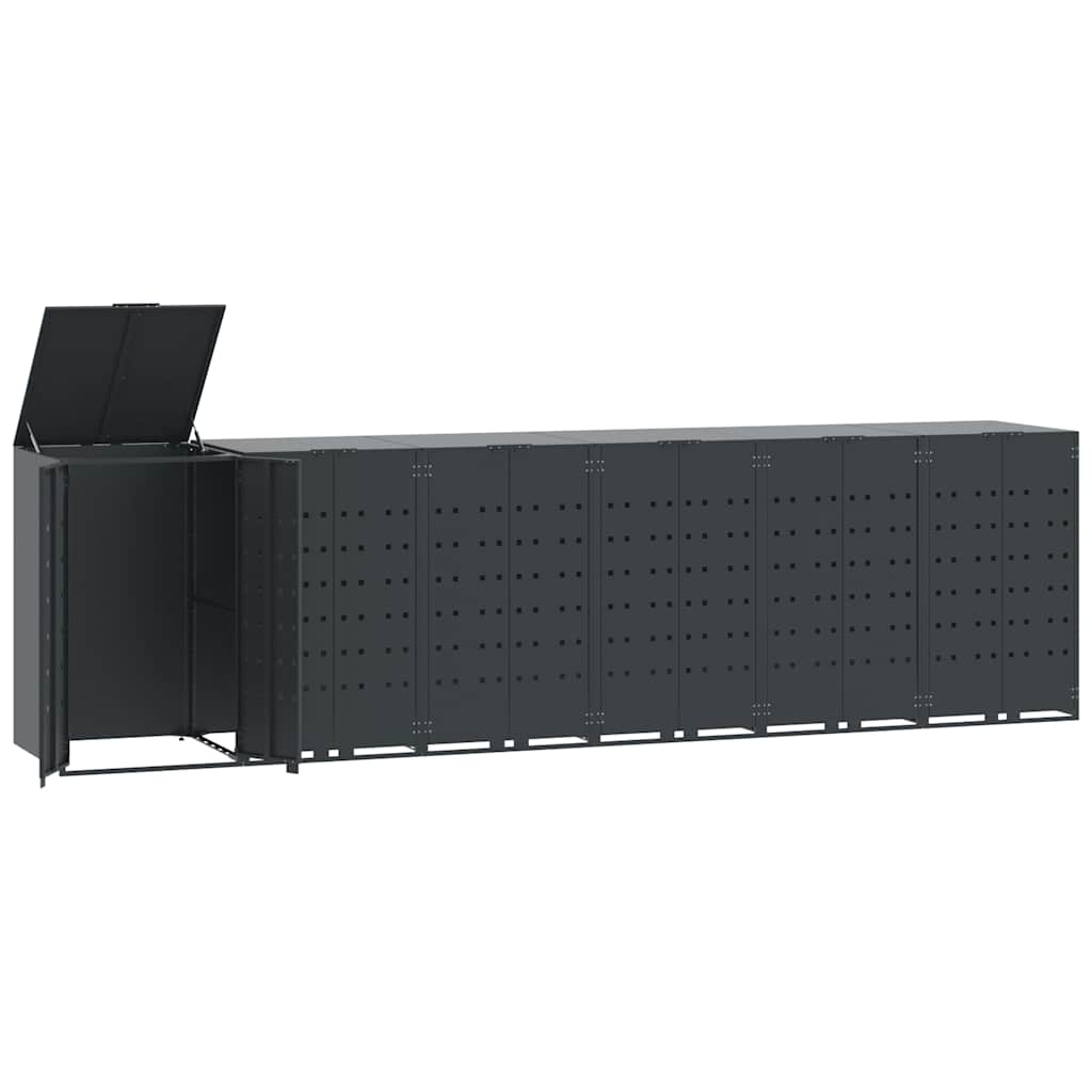 Mülltonnenbox Für 6 Tonnen 414X79X117 Cm Stahl