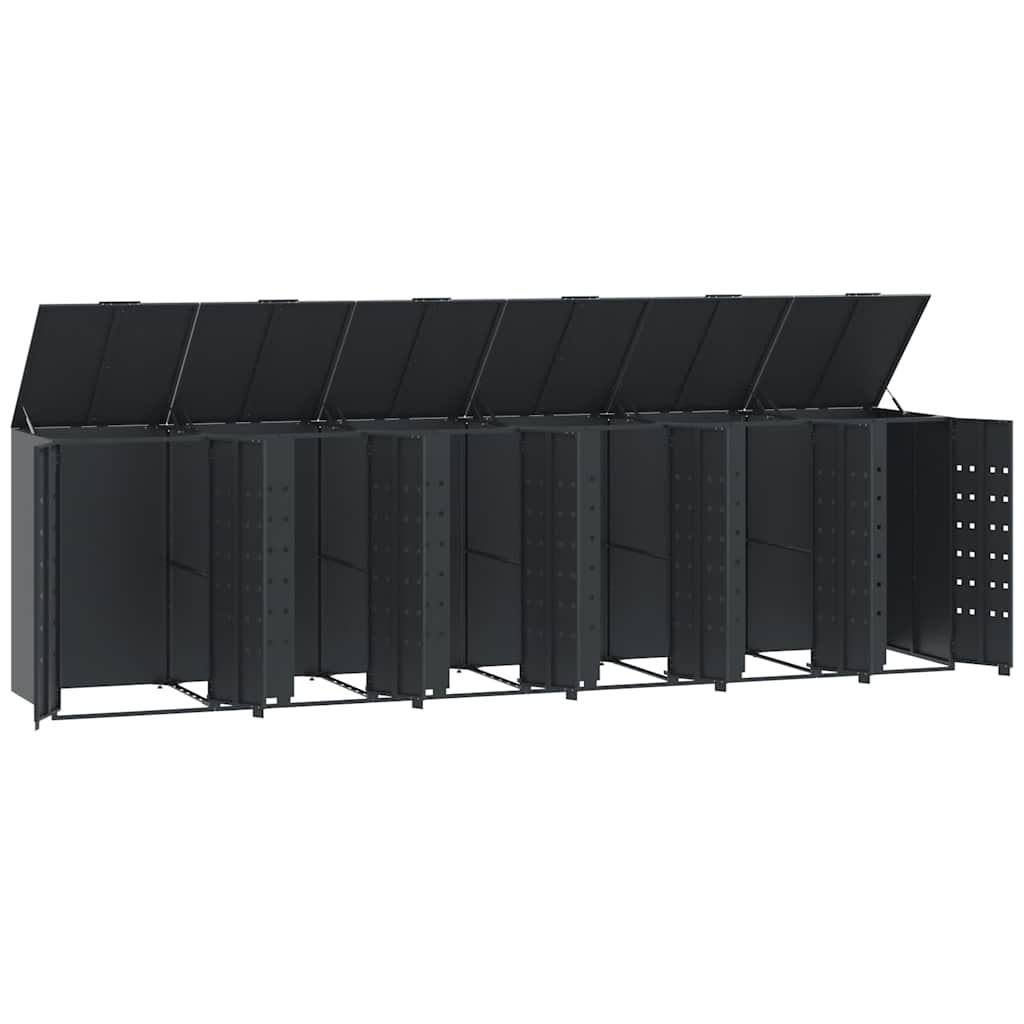Mülltonnenbox Für 6 Tonnen 414X79X117 Cm Stahl
