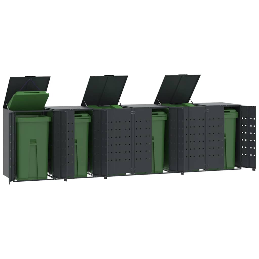 Mülltonnenbox Für 6 Tonnen 414X79X117 Cm Stahl