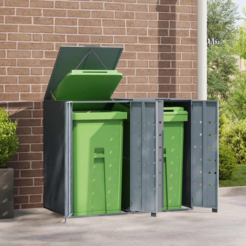 Mülltonnenbox Für 2 Tonnen 138X79X117 Cm Stahl