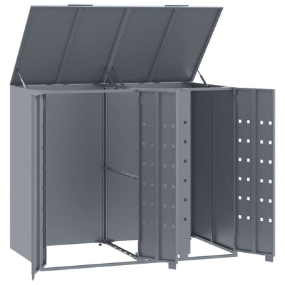 Mülltonnenbox Für 2 Tonnen 138X79X117 Cm Stahl
