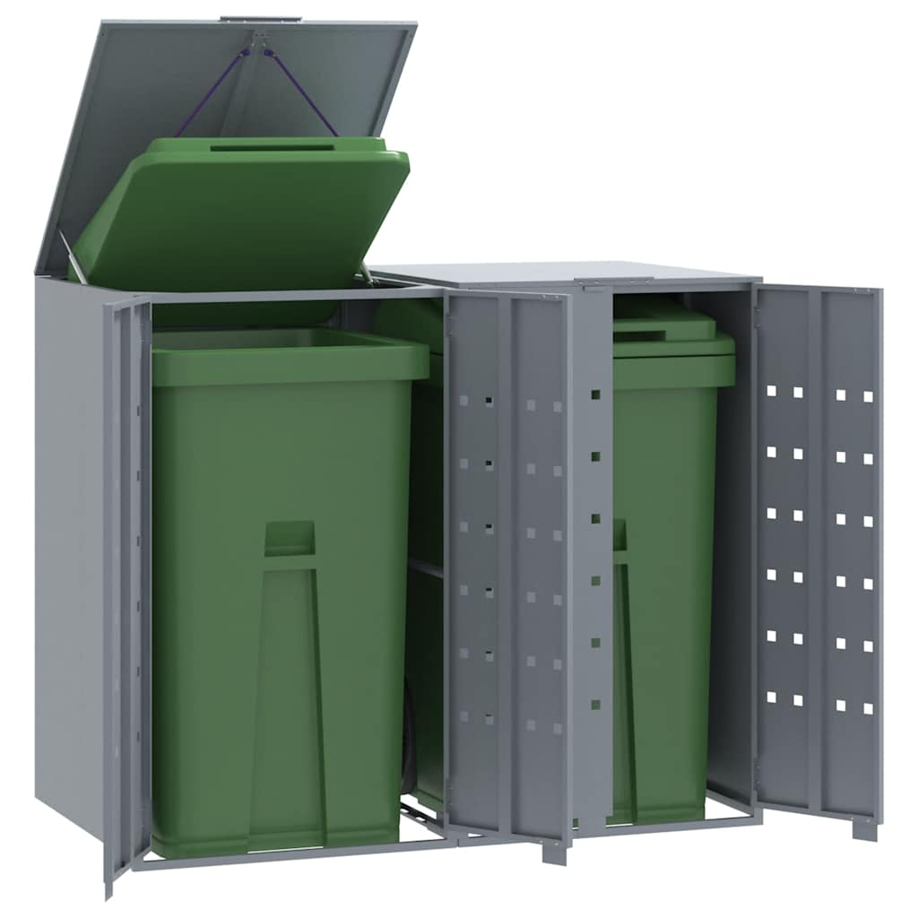 Mülltonnenbox Für 2 Tonnen 138X79X117 Cm Stahl