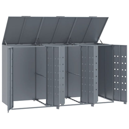 Mülltonnenbox Für 3 Tonnen 207X79X117 Cm Stahl