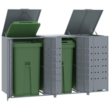 Mülltonnenbox Für 3 Tonnen 207X79X117 Cm Stahl