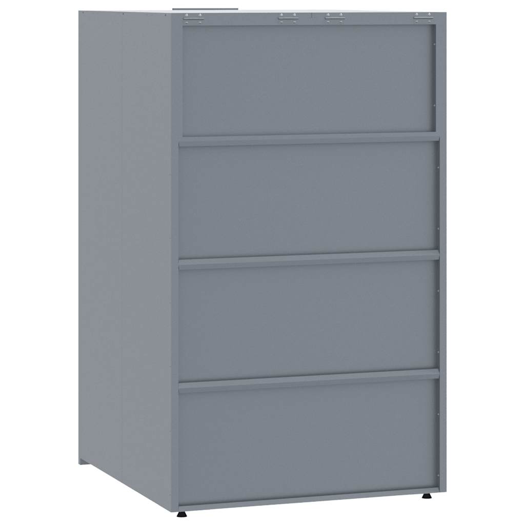 Mülltonnenbox Für 4 Tonnen 276X79X117 Cm Stahl