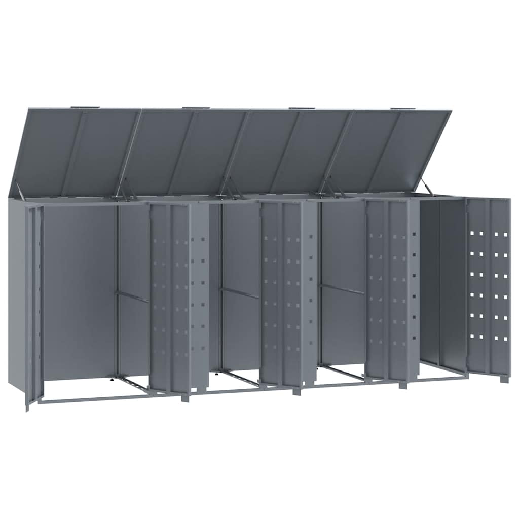 Mülltonnenbox Für 4 Tonnen 276X79X117 Cm Stahl