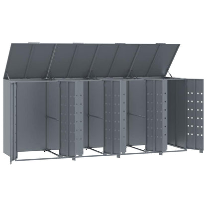 Mülltonnenbox Für 4 Tonnen 276X79X117 Cm Stahl