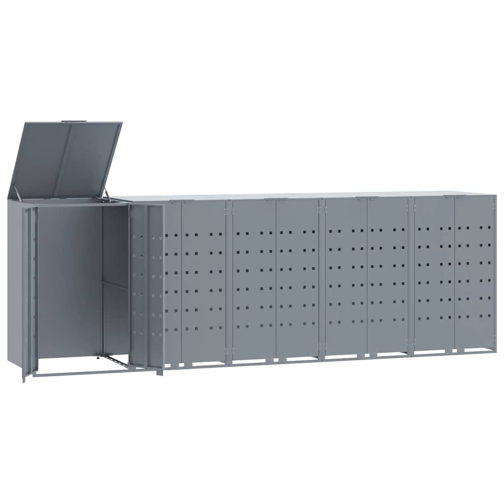 Mülltonnenbox Für 5 Tonnen 345X79X117 Cm Stahl