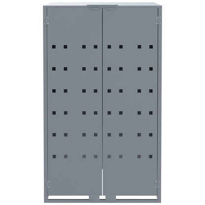 Mülltonnenbox Für 5 Tonnen 345X79X117 Cm Stahl