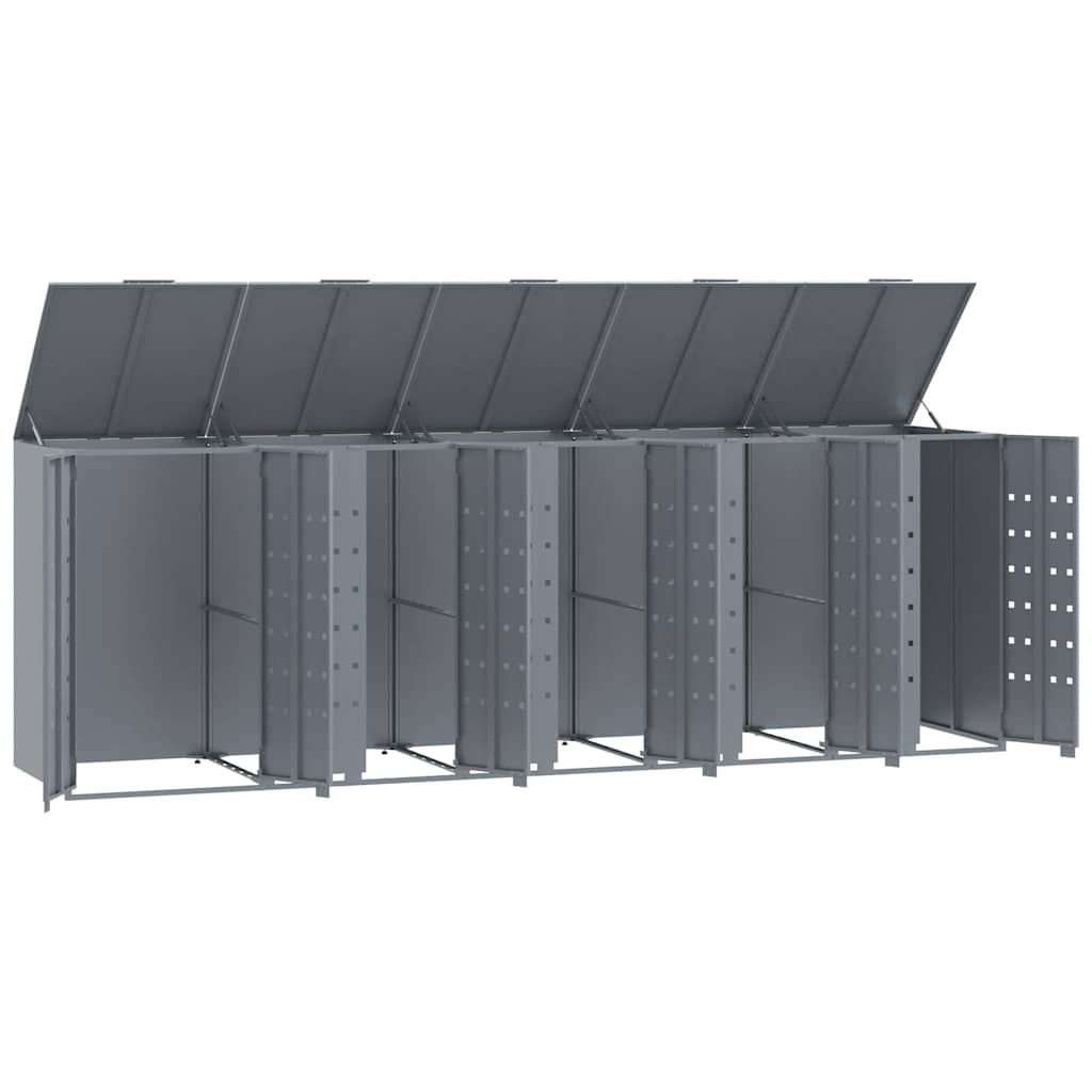 Mülltonnenbox Für 5 Tonnen 345X79X117 Cm Stahl