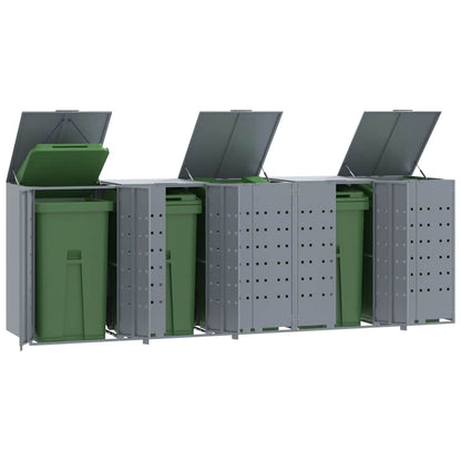 Mülltonnenbox Für 5 Tonnen 345X79X117 Cm Stahl