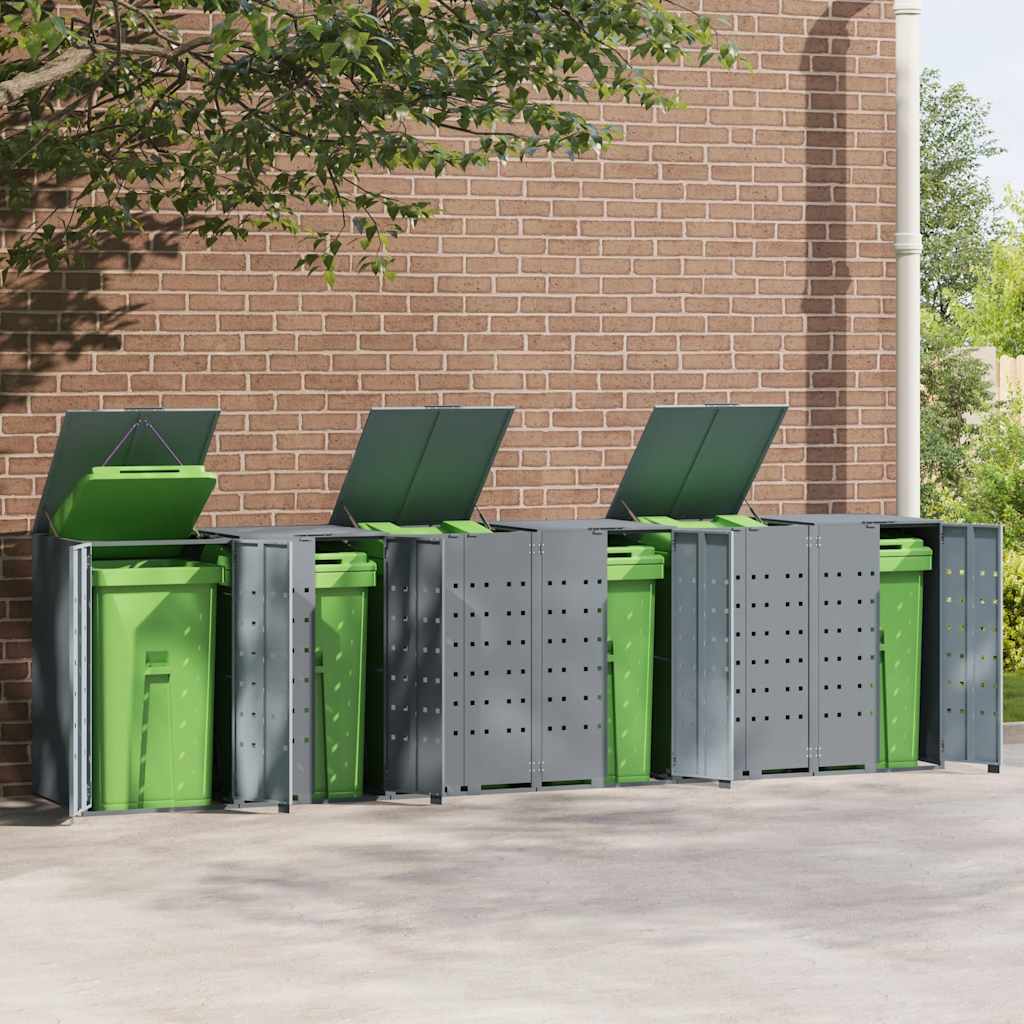 Mülltonnenbox Für 6 Tonnen 414X79X117 Cm Stahl