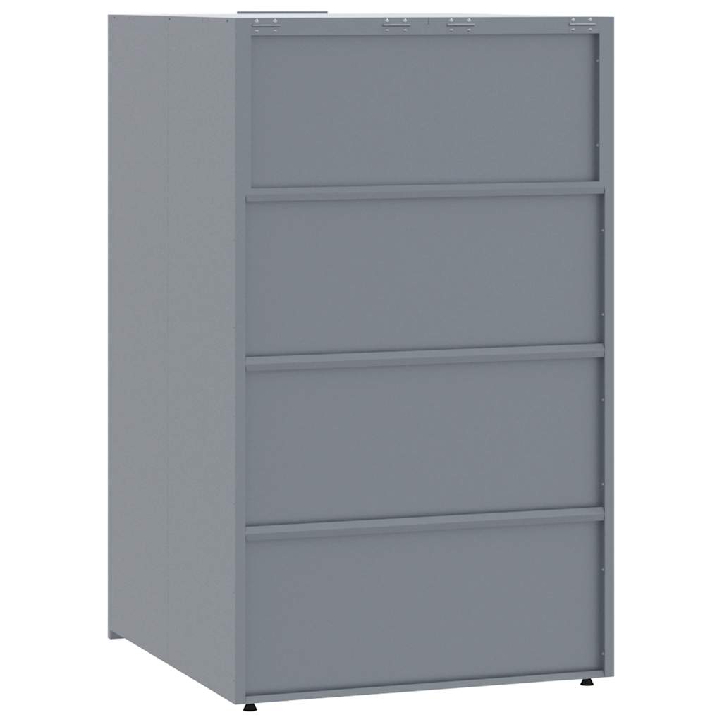 Mülltonnenbox Für 6 Tonnen 414X79X117 Cm Stahl