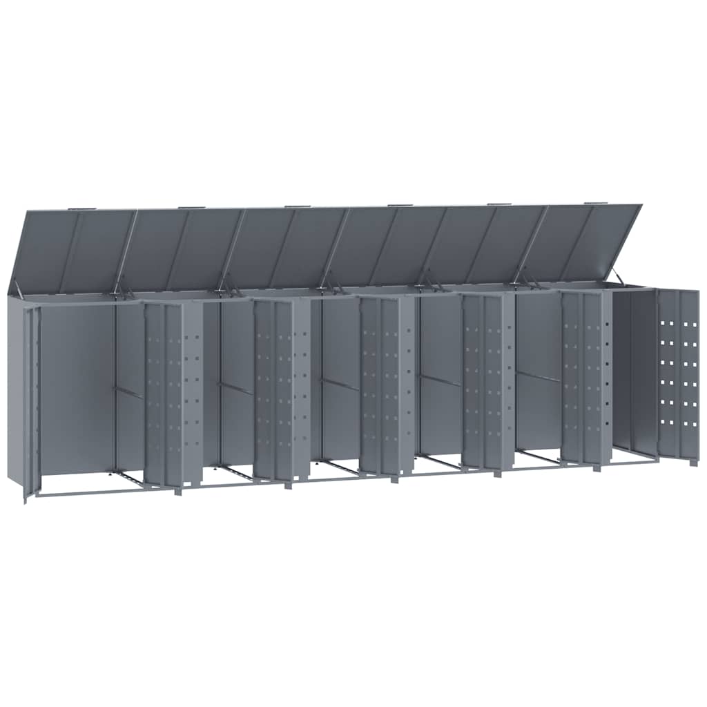 Mülltonnenbox Für 6 Tonnen 414X79X117 Cm Stahl