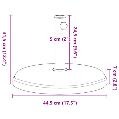 Sonnenschirmständer Ø32/35/38 Mm Mast 15 Kg Rund