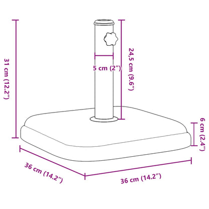 Sonnenschirmständer Ø32/35/38 Mm Mast 11 Kg Quadratisch