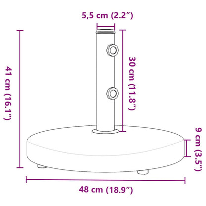 Sonnenschirmständer Ø32/38/48 Mm Mast Rund