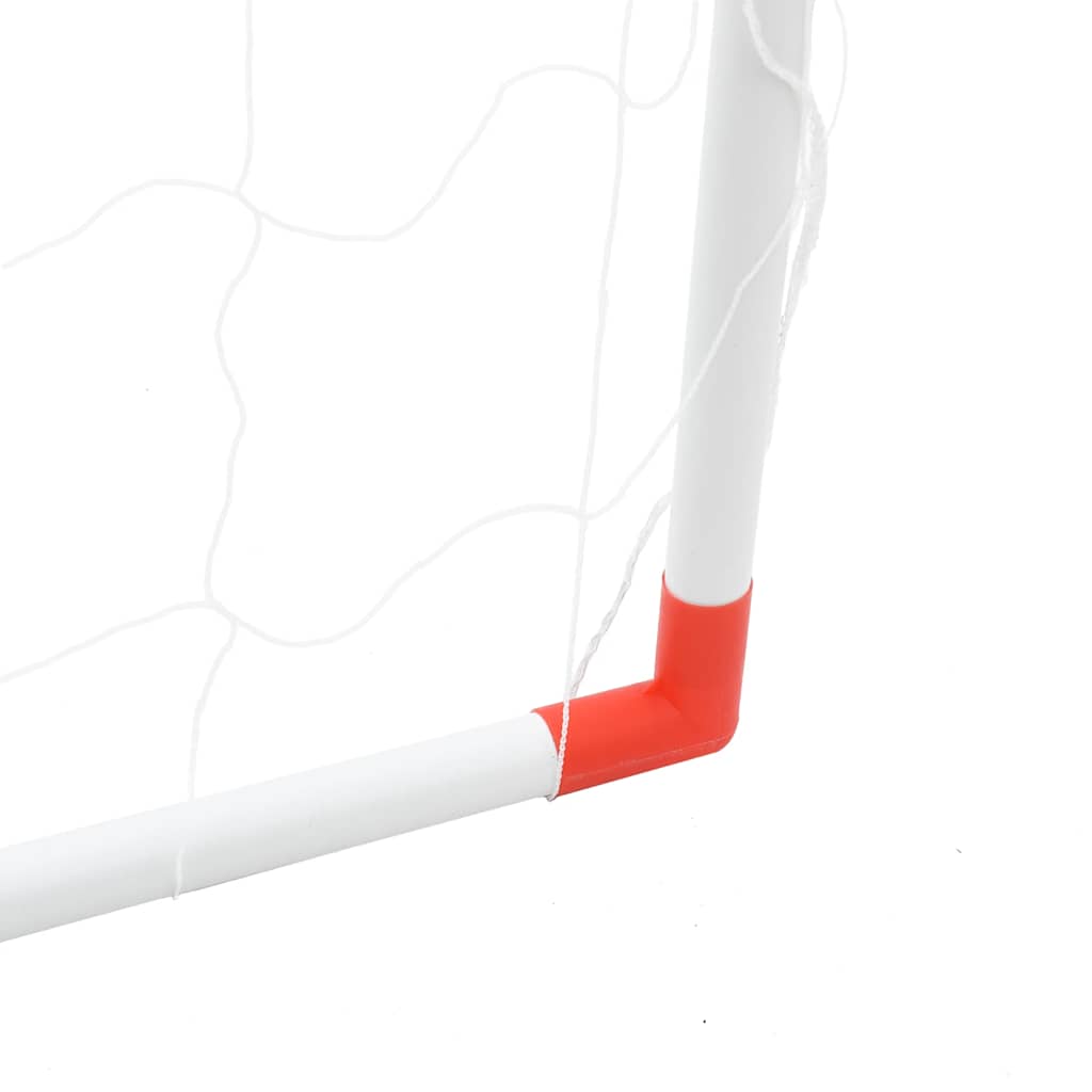 Fußballtor Für Kinder Mit Bällen 2-In-1 Weiß 184X64X124 Cm