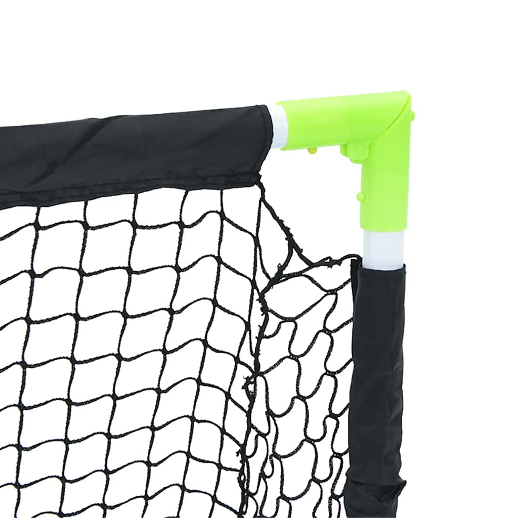 Fußballtor Für Kinder Klappbar Schwarz 90X64X64 Cm