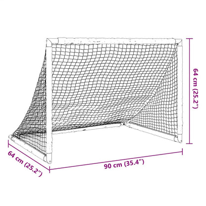 Fußballtor Für Kinder Klappbar Schwarz 90X64X64 Cm