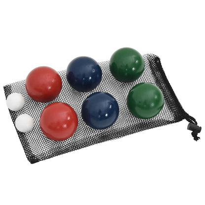 8-Tlg. Boccia-Spielset Mit Tragetasche Massivholz Kiefer