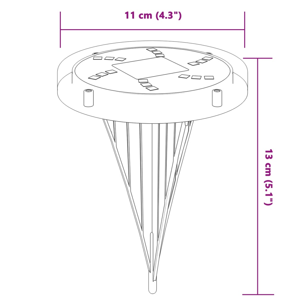 Solar-Bodenleuchten Mit Erdspieß 4 Stk. Warmweiß