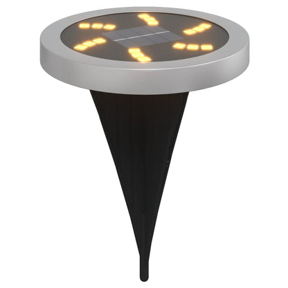 Solar-Bodenleuchten Mit Erdspieß 12 Stk. Warmweiß