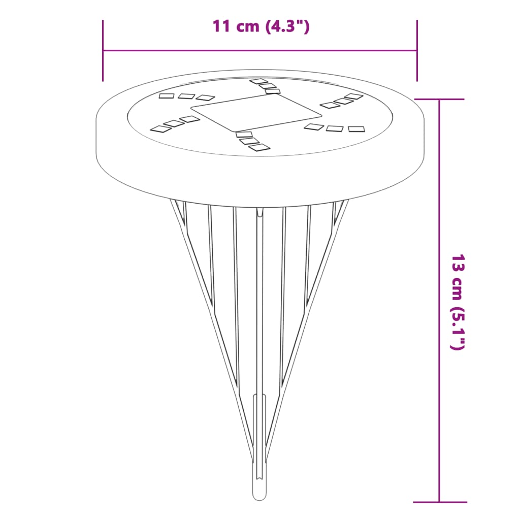 Solar-Bodenleuchten Mit Erdspieß 12 Stk. Warmweiß