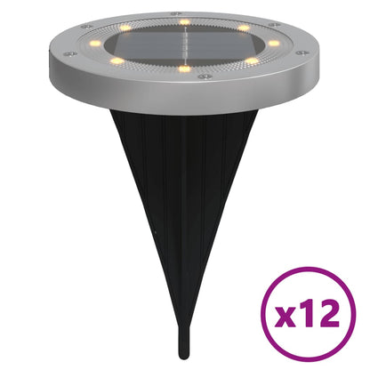 Solar-Bodenleuchten Mit Erdspieß 12 Stk. Warmweiß