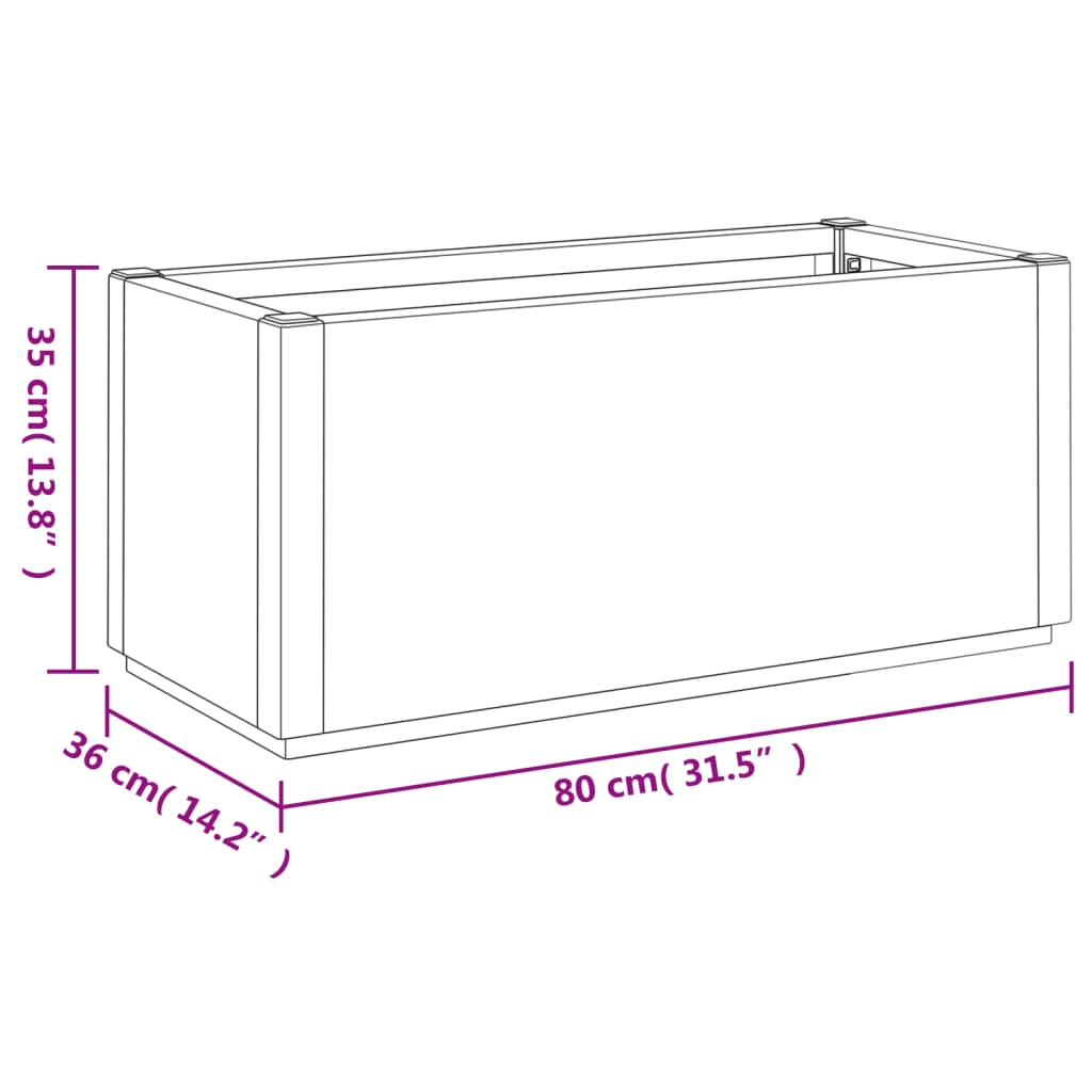 Pflanzkübel 80X36X35 Cm Pp
