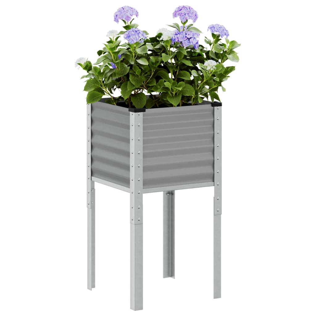 Pflanzkübel Grau 100X45X90 Cm Stahl