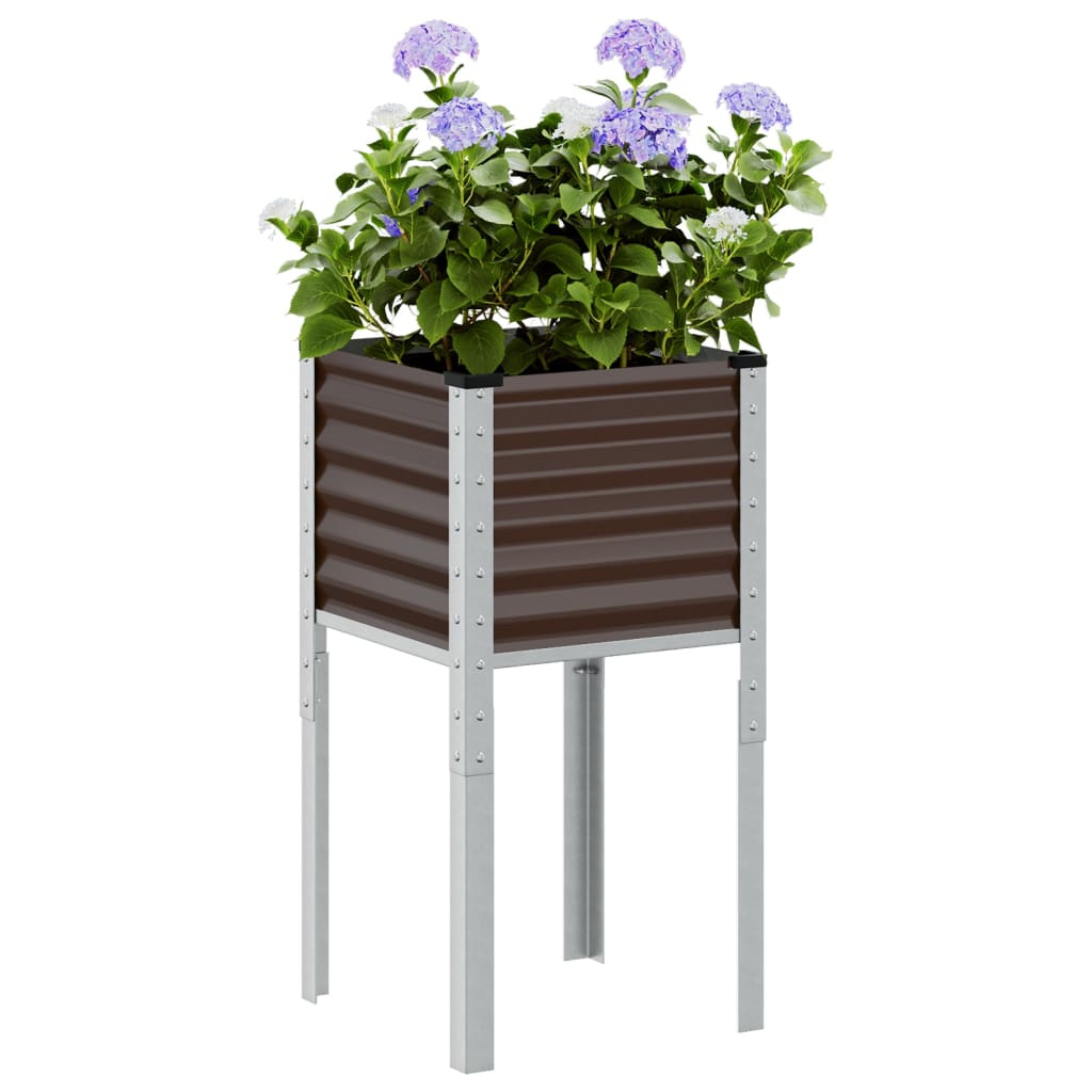 Pflanzkübel Grau 100X45X90 Cm Stahl
