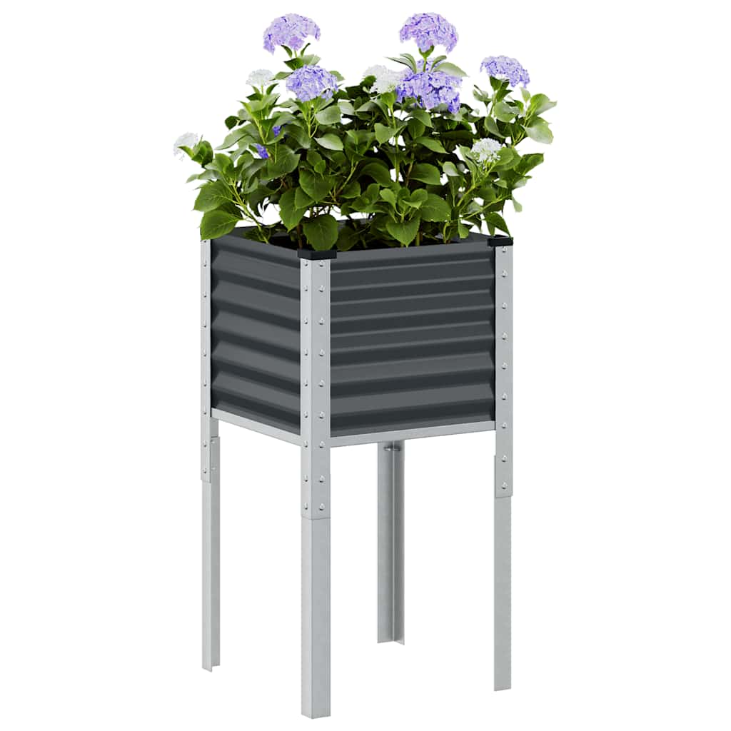 Pflanzkübel Grau 100X45X90 Cm Stahl
