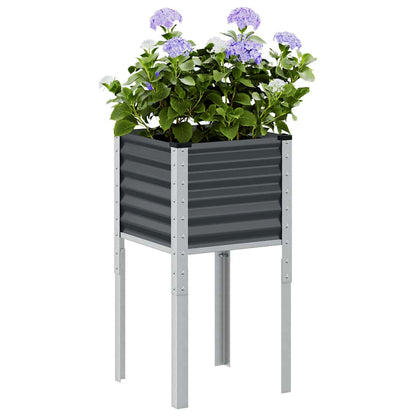 Pflanzkübel Grau 100X45X90 Cm Stahl