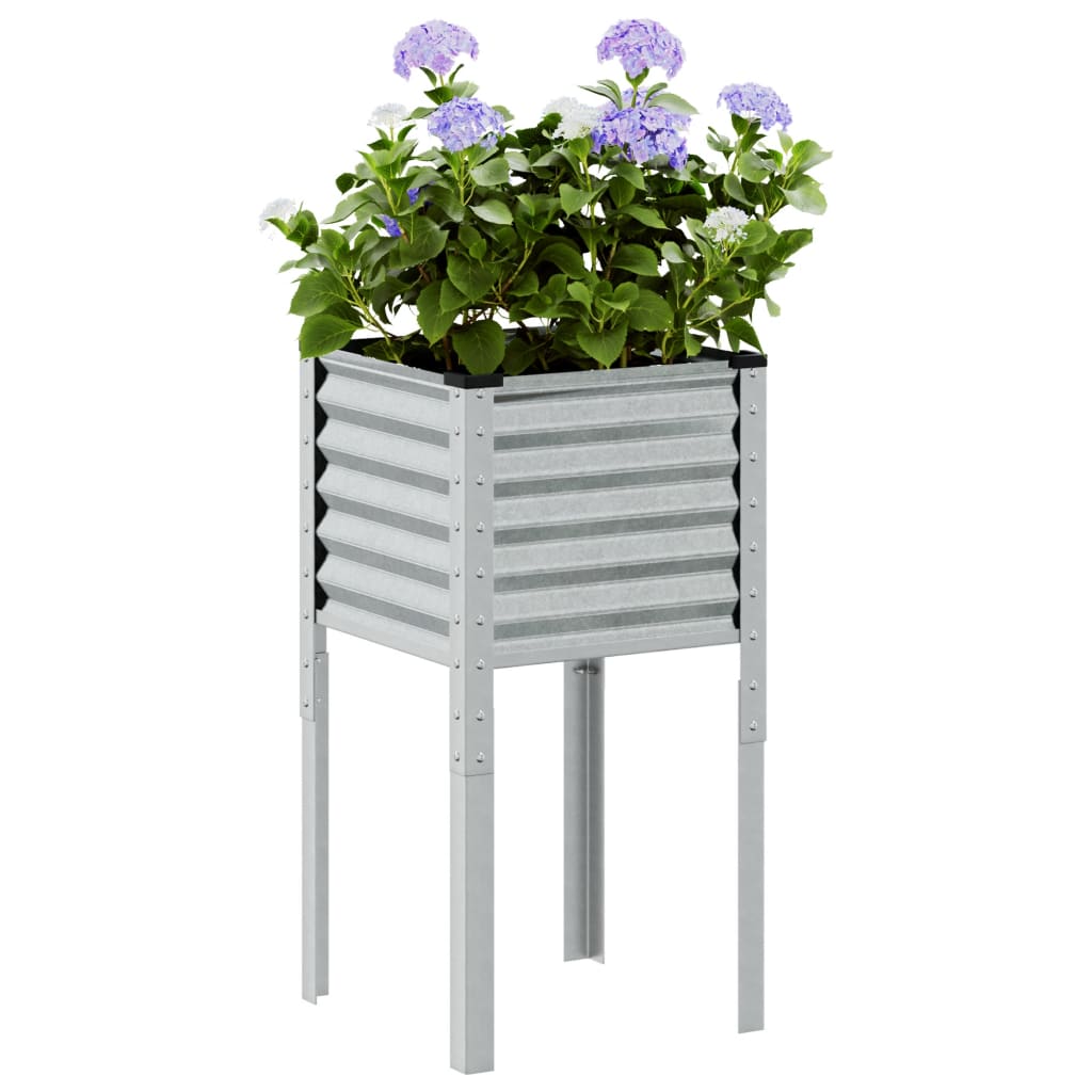 Pflanzkübel Grau 100X45X90 Cm Stahl