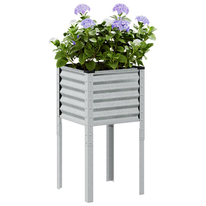 Pflanzkübel Grau 100X45X90 Cm Stahl