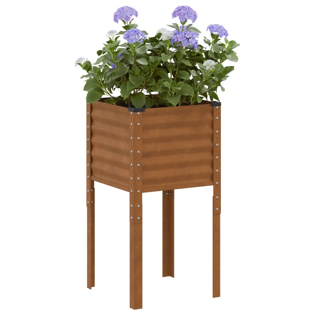 Pflanzkübel Grau 100X45X90 Cm Stahl