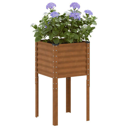 Pflanzkübel Grau 100X45X90 Cm Stahl