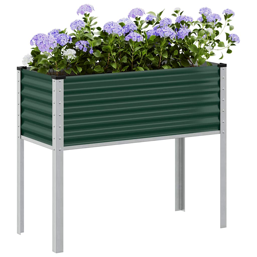 Pflanzkübel Grau 100X45X90 Cm Stahl
