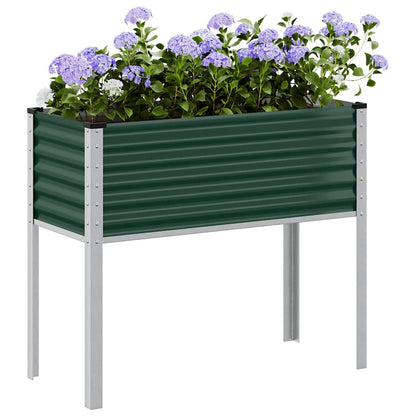 Pflanzkübel Grau 100X45X90 Cm Stahl