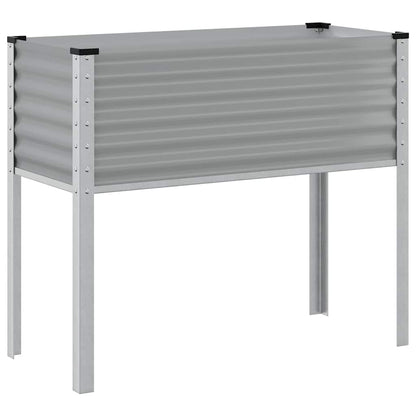 Pflanzkübel Grau 100X45X90 Cm Stahl