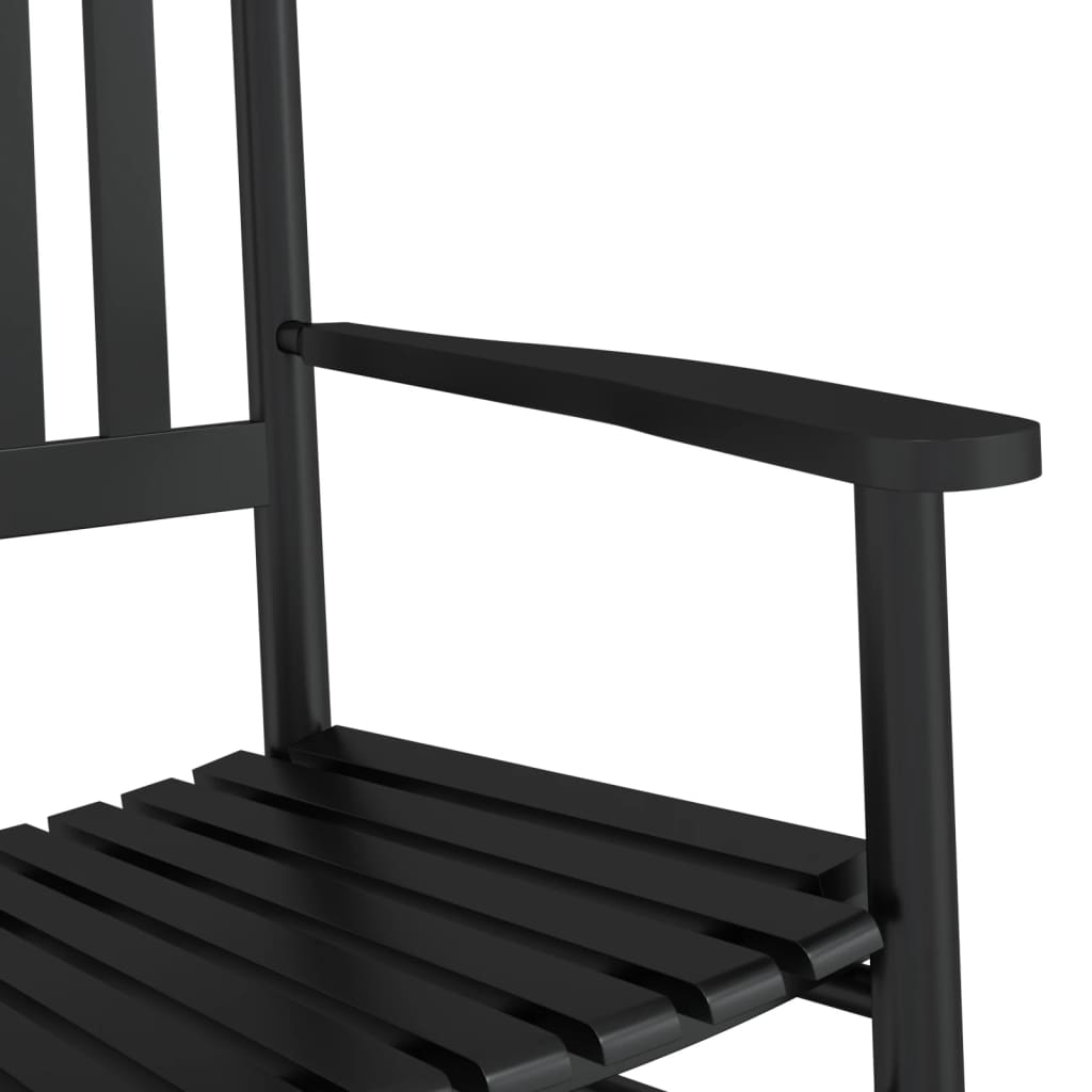 Schaukelstühle 2 Stk. Mit Klapptisch Massivholz Pappel