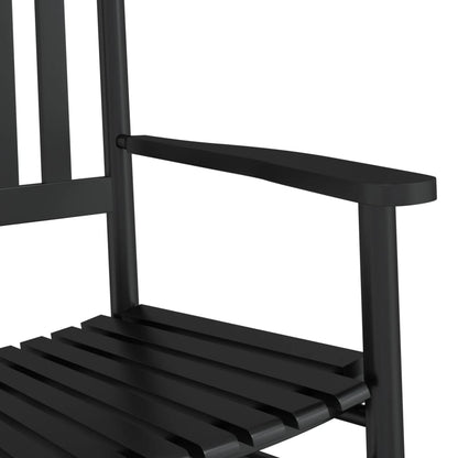 Schaukelstühle 2 Stk. Mit Klapptisch Massivholz Pappel