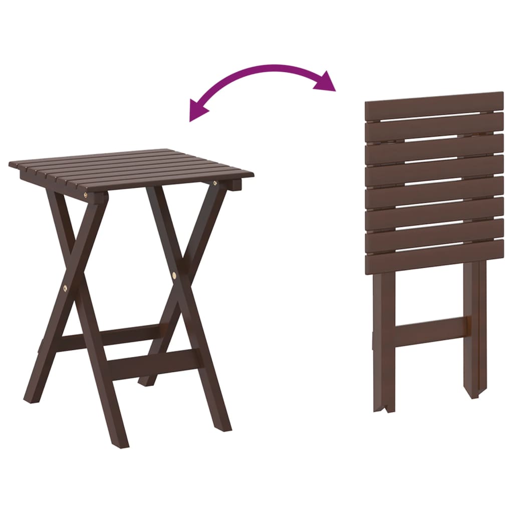 Schaukelstühle 2 Stk. Mit Klapptisch Massivholz Pappel