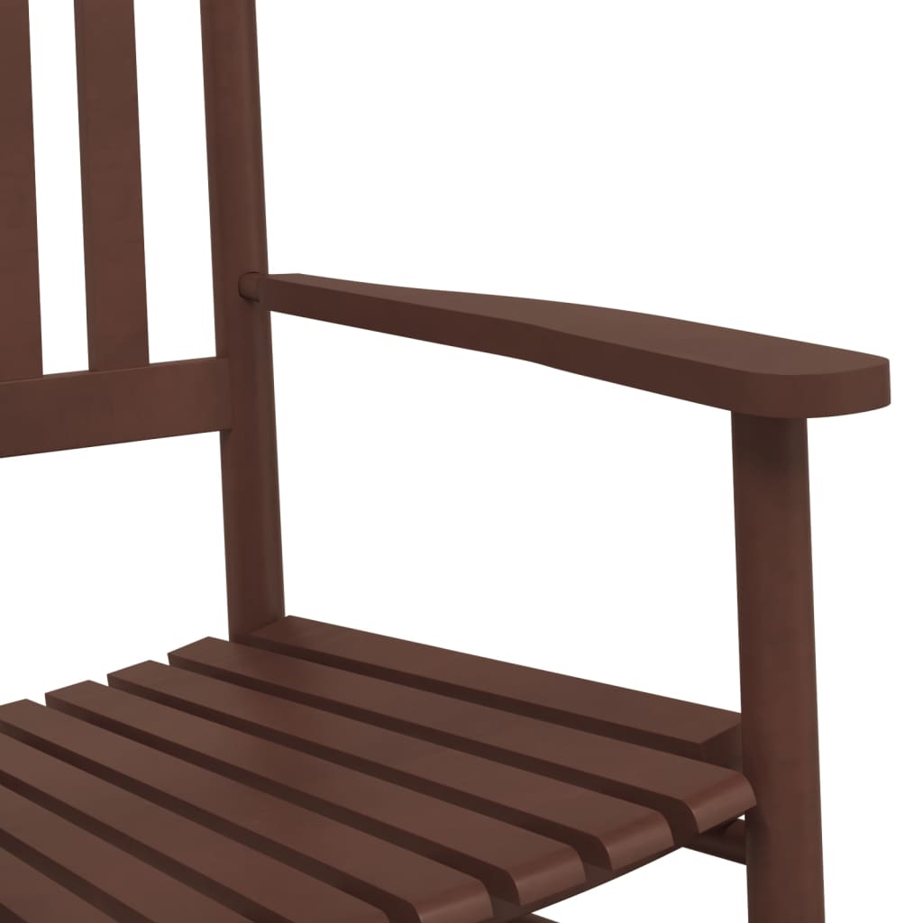 Schaukelstühle 2 Stk. Mit Klapptisch Massivholz Pappel