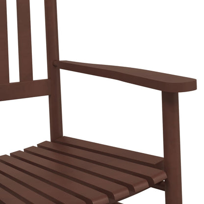 Schaukelstühle 2 Stk. Mit Klapptisch Massivholz Pappel