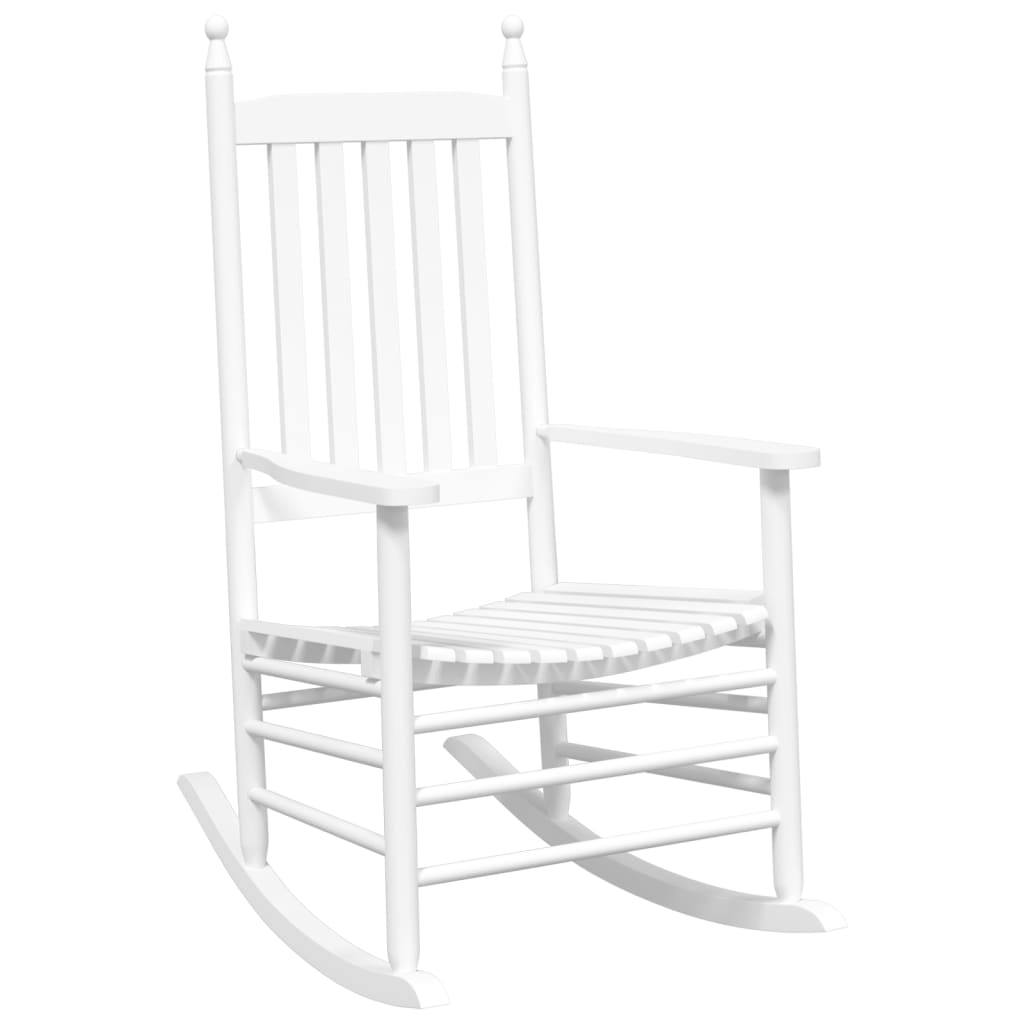 Schaukelstühle 2 Stk. Mit Klapptisch Massivholz Pappel